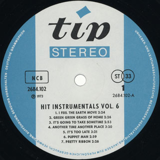 lp hit instrumentals volume 6 label 1